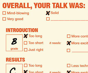 The Scientific Talk Report Card